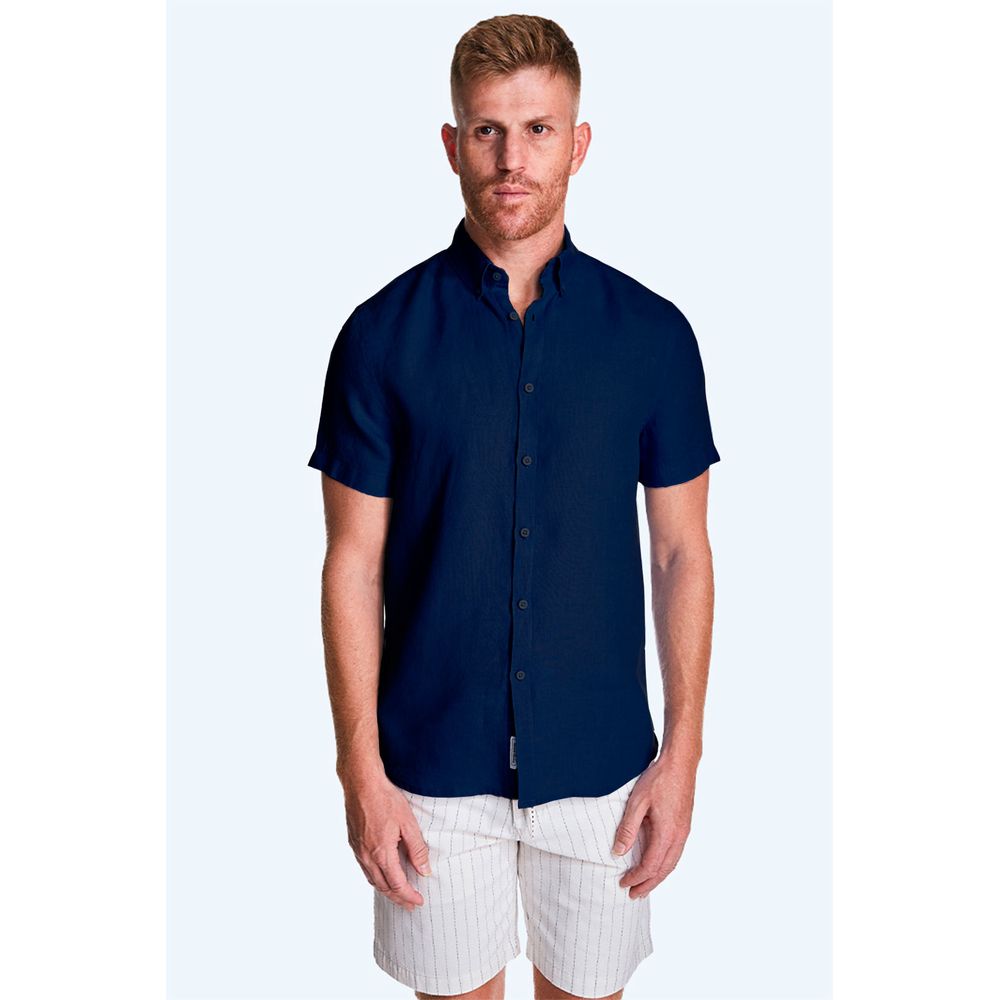 Camisa-Regular-Masculina-Convicto-Manga-Curta-Viscolinho